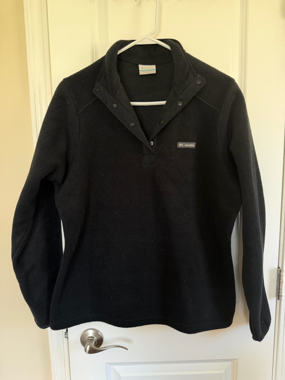 Columbia Black Snap-Front Fleece Pullover